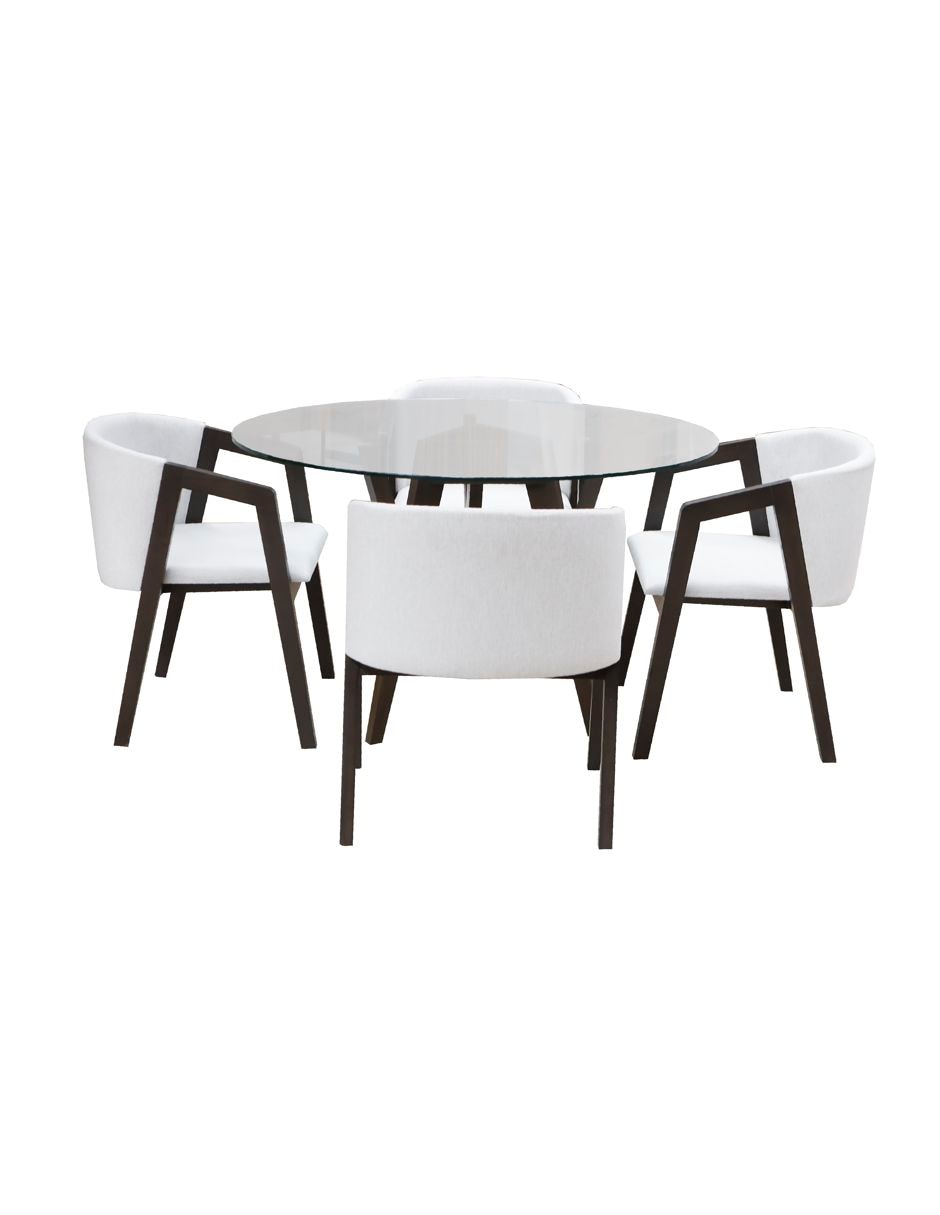 Comedor Gardena para 4 personas de cristal
