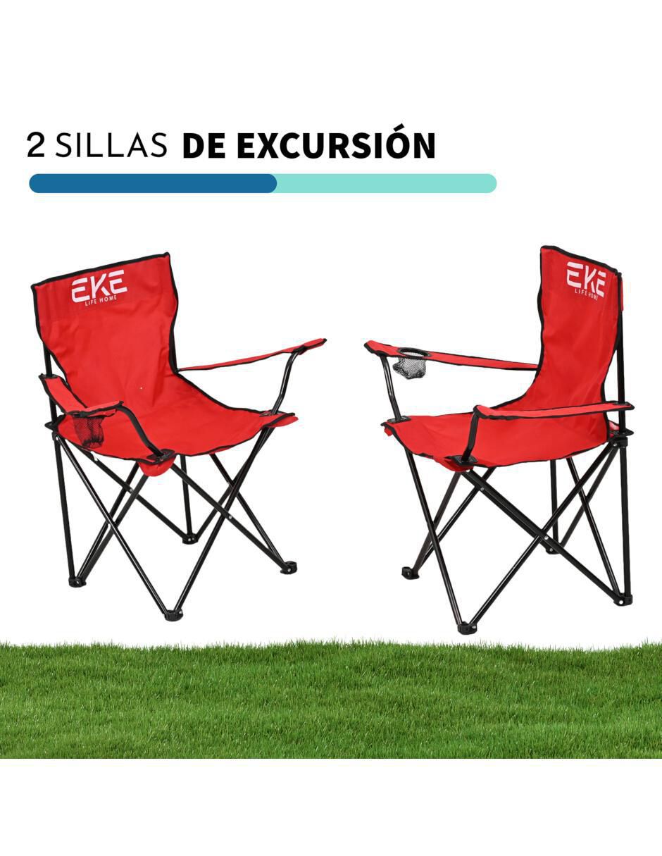 Juego de sillas plegables 2 "piezas" eke life home de playa "de" poliéster