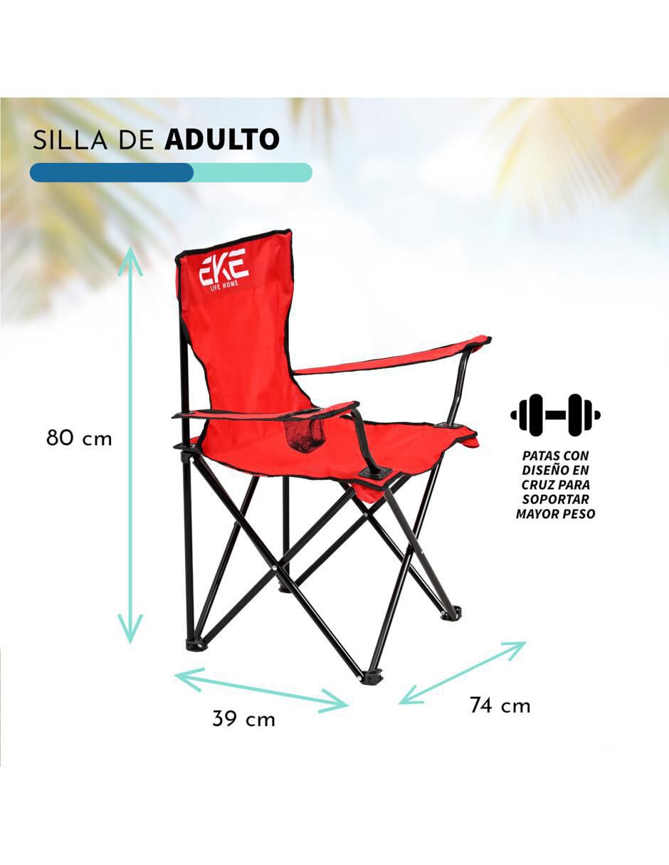 Juego de sillas plegables 2 "piezas" eke life home de playa "de" poliéster