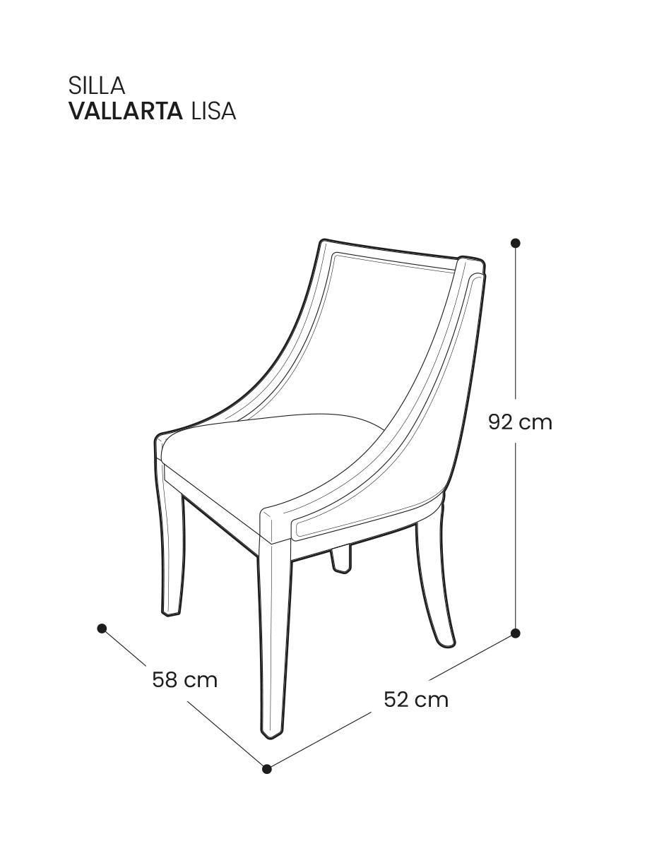 Silla Vallarta Lisa de madera pino 5
