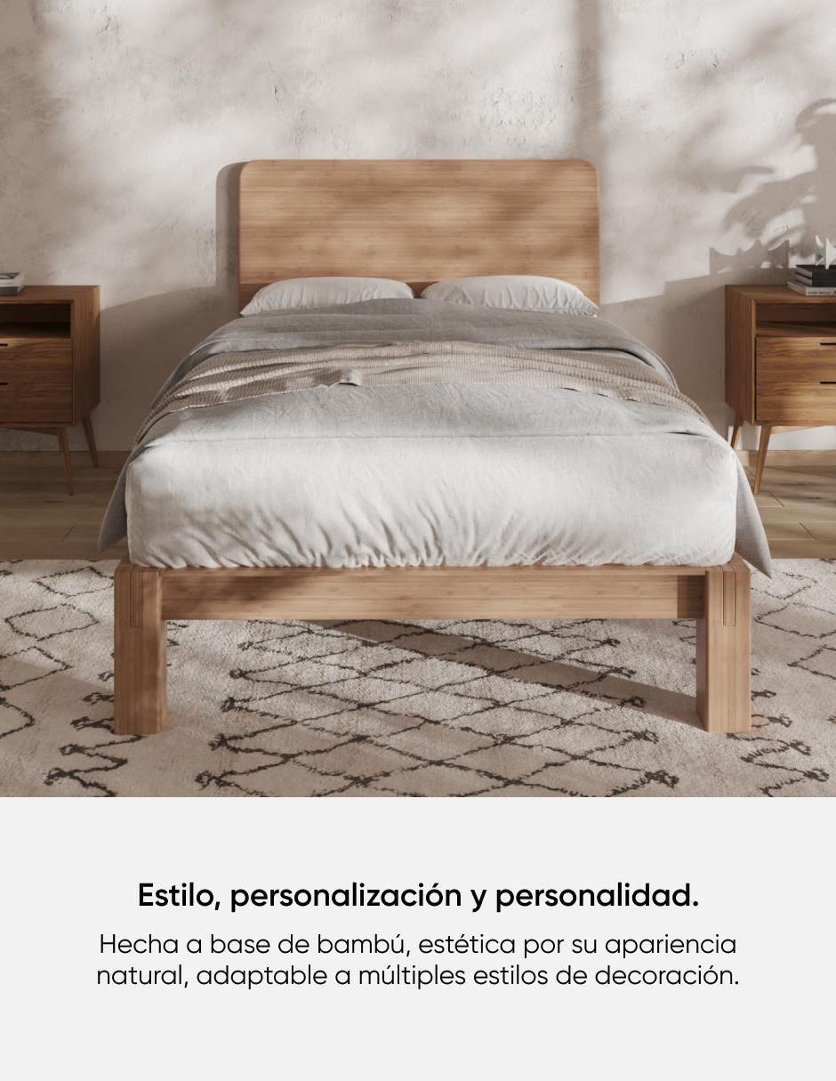 Base para cama de madera roble 4