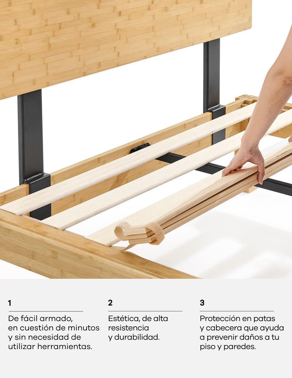 Base para cama Mix & Match de madera roble 3