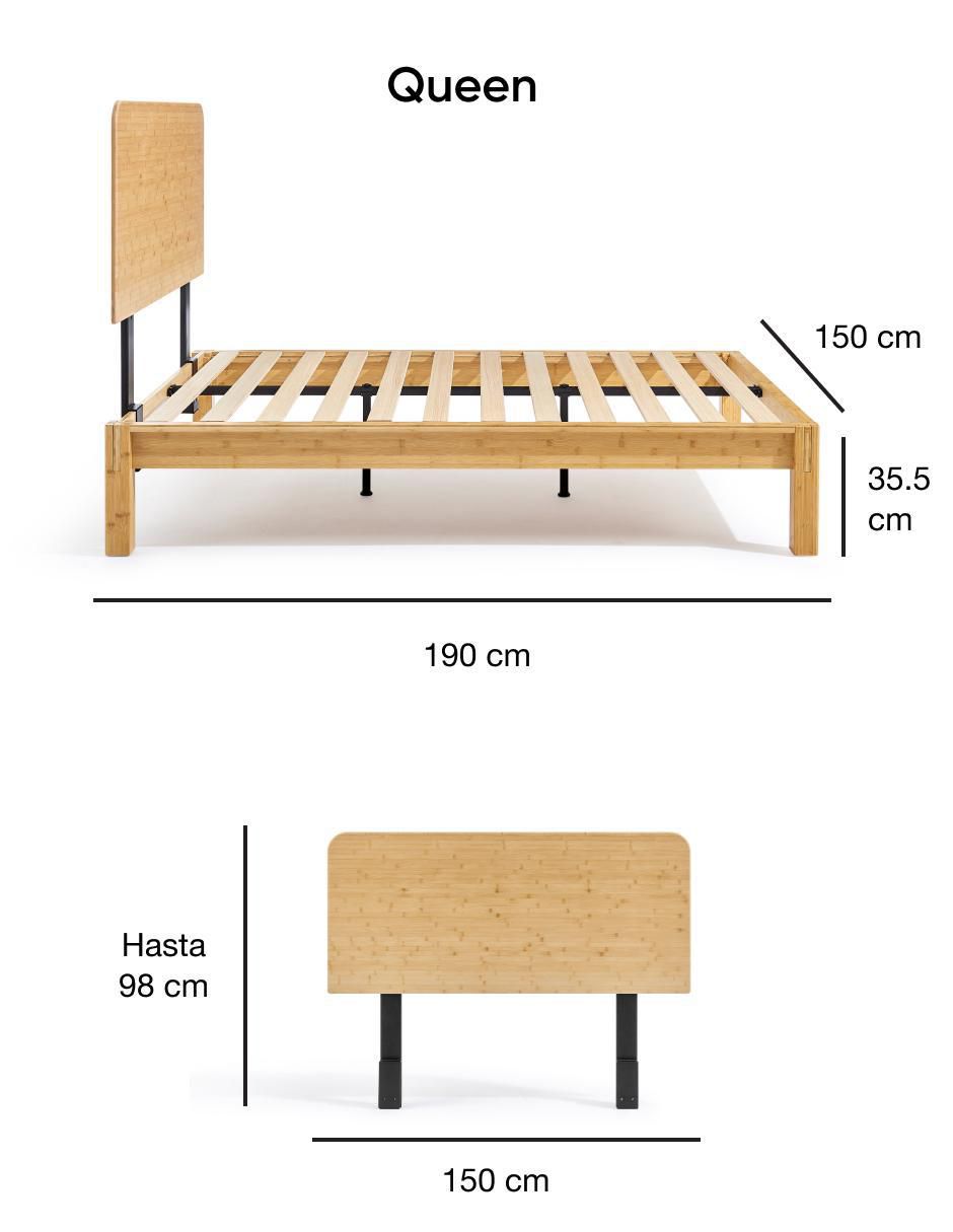Base para cama Mix & Match de madera roble 2