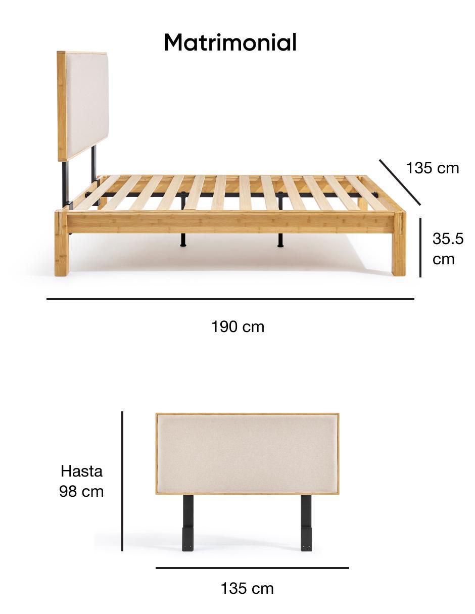 Base para cama Mix & Match de madera roble 2
