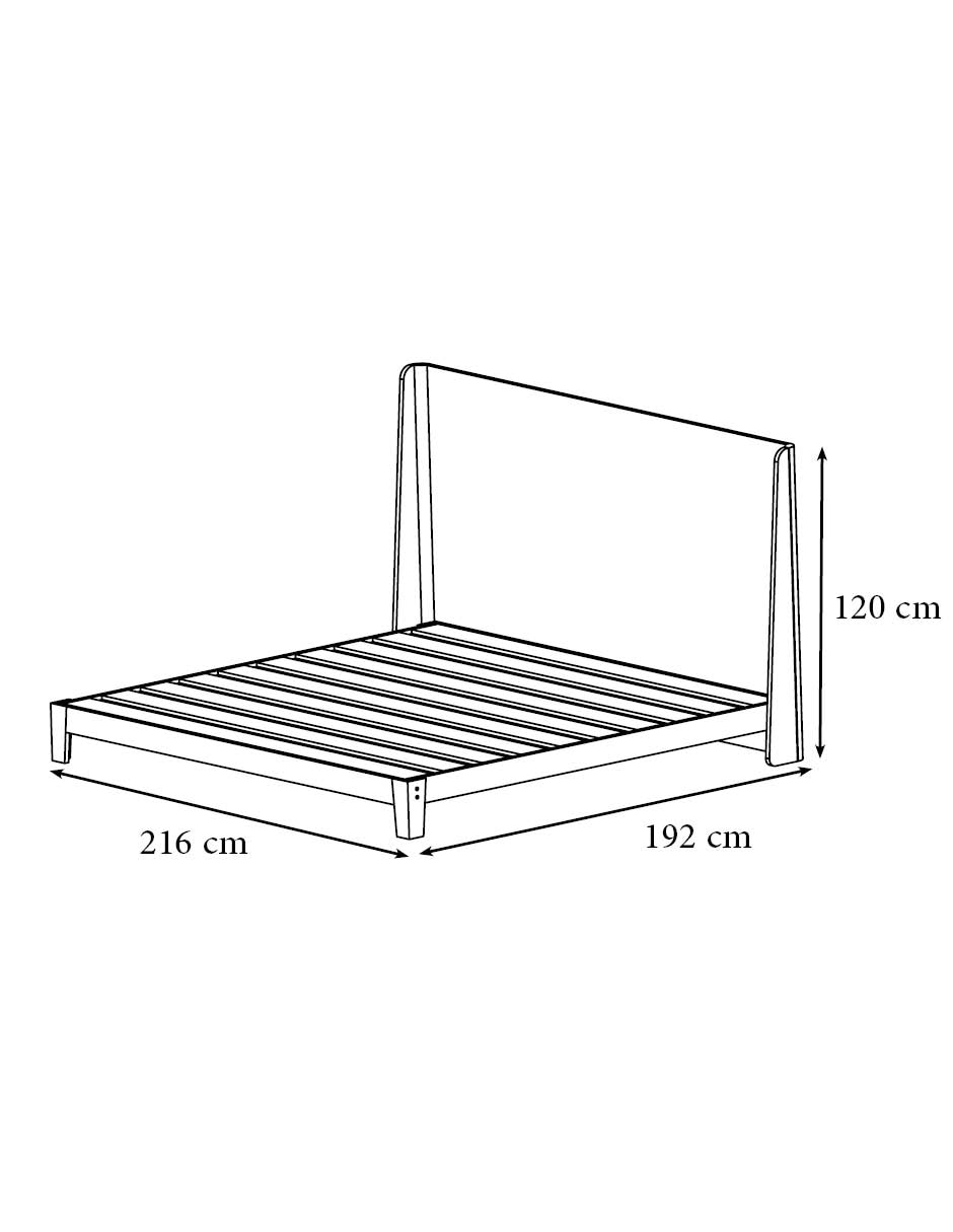 Cama SEVILLA de madera encino 3