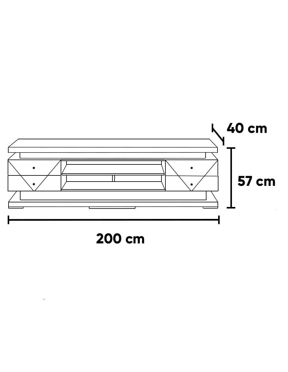 Mueble de tv Luciana de madera 5