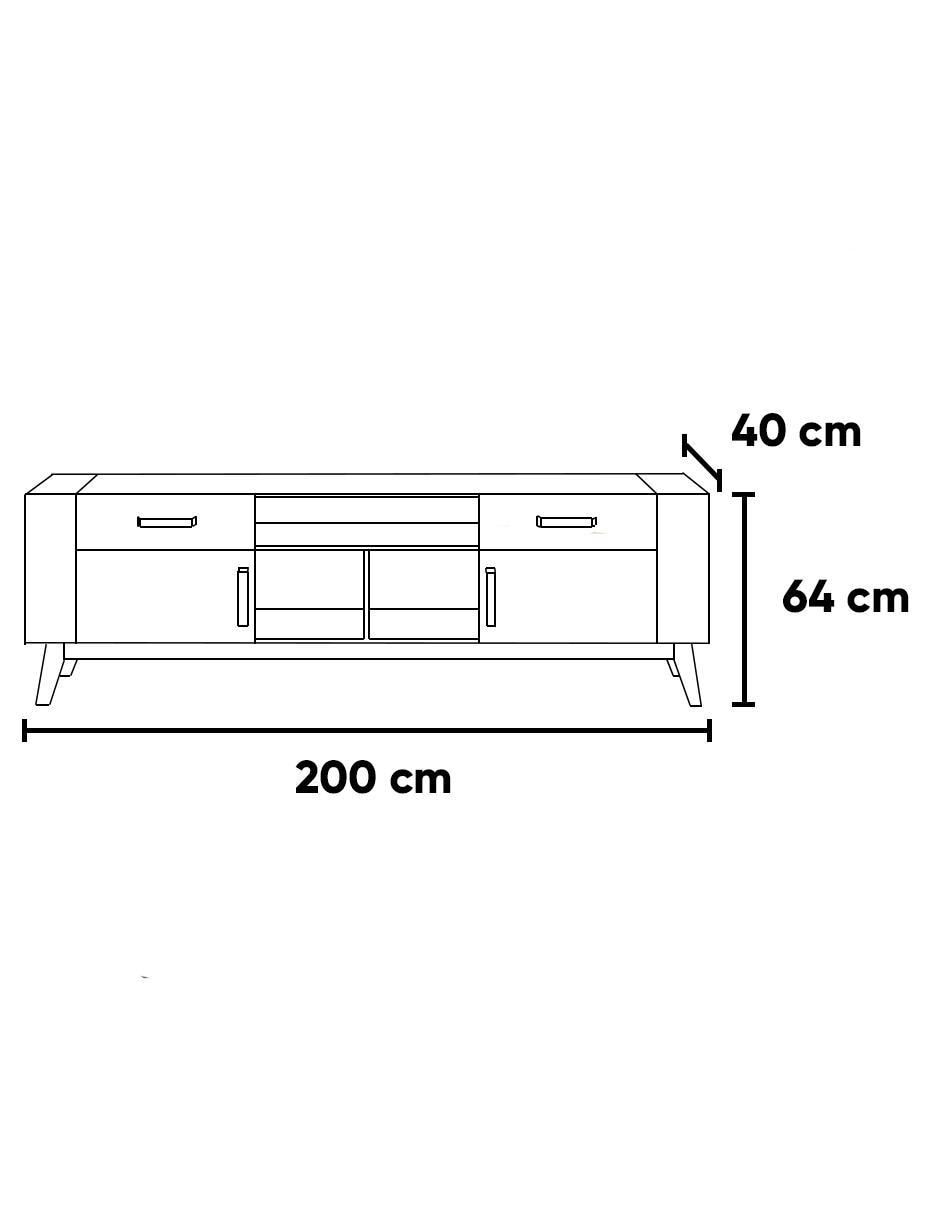Mueble de tv Roma de madera 5