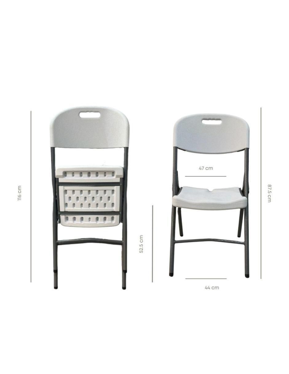 Silla plegable 5 piezas de plástico 3