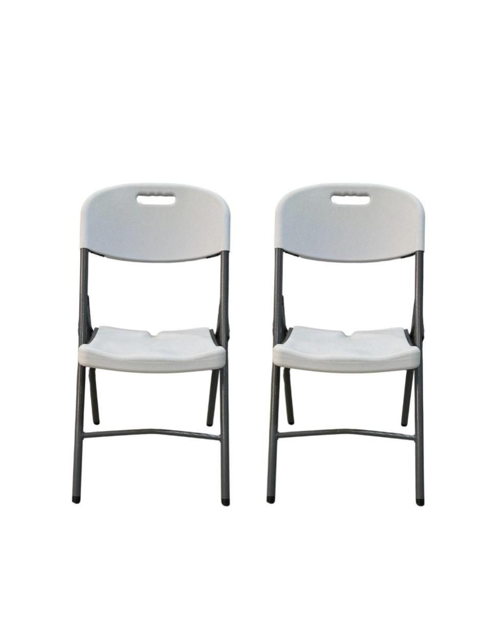 Silla plegable 2 piezas de plástico