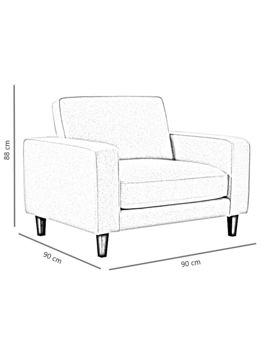 Sillón valencia design dallas "estilo" mid century "de" lino
