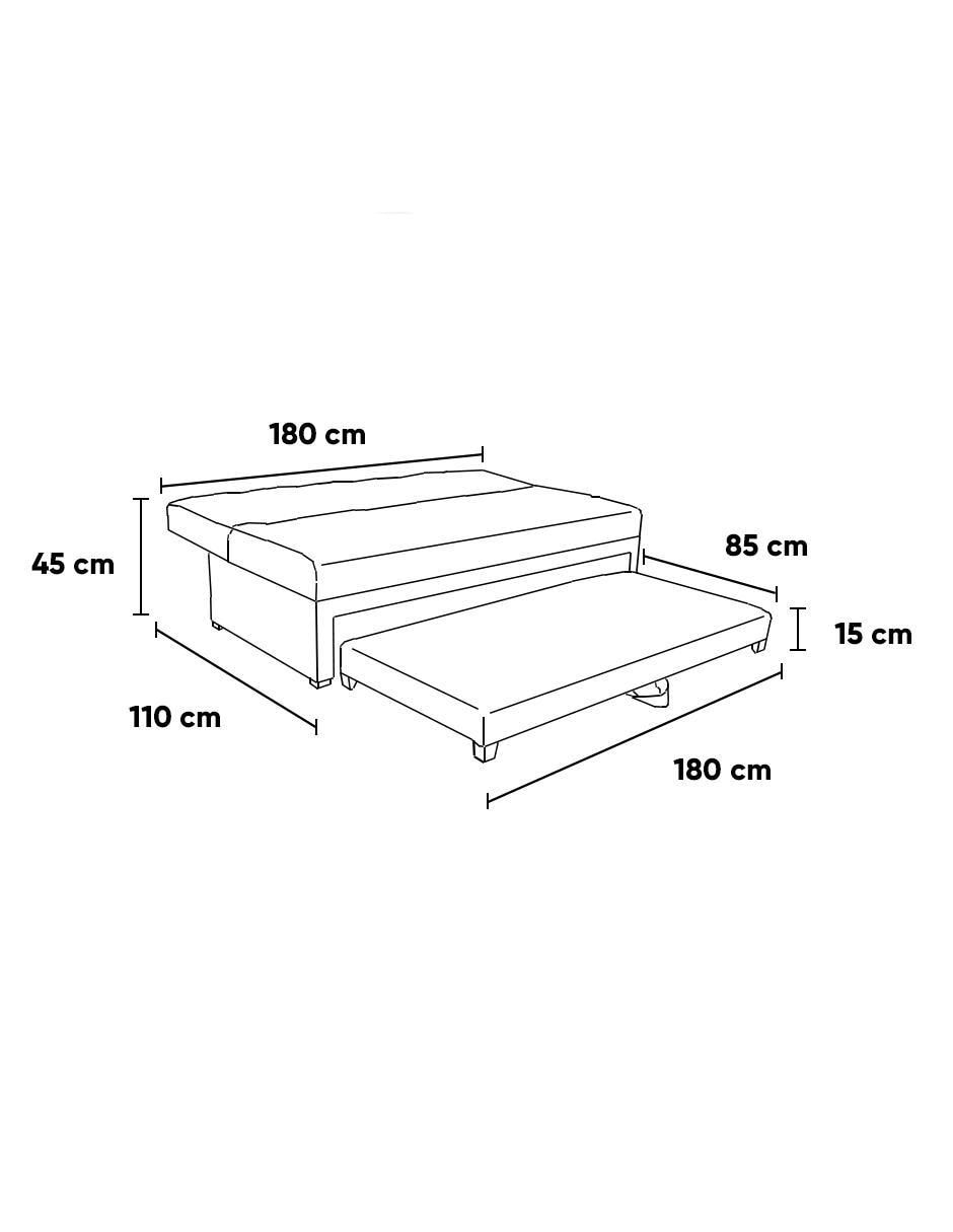 Sofá cama Cisla de lino 6