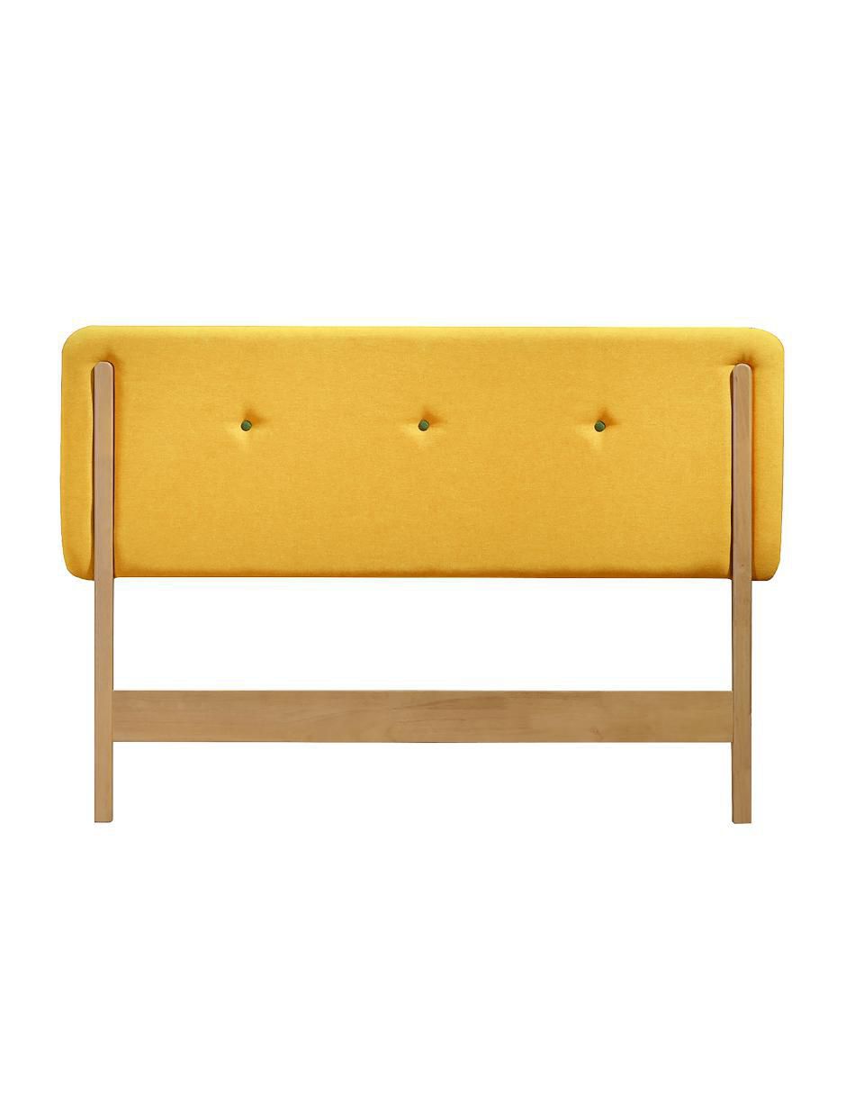 Cabecera de madera y tela