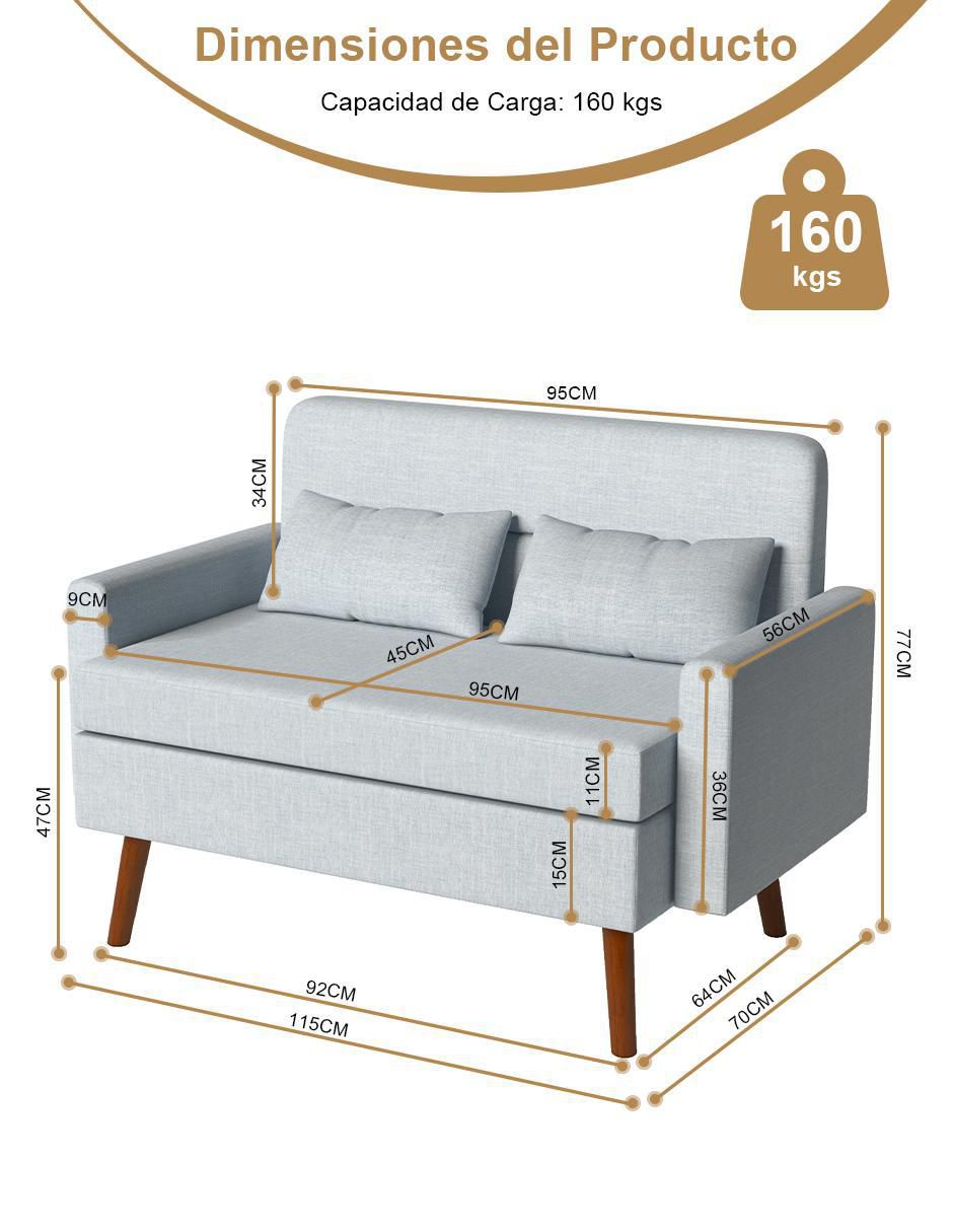 Love seat Ania de lino 10