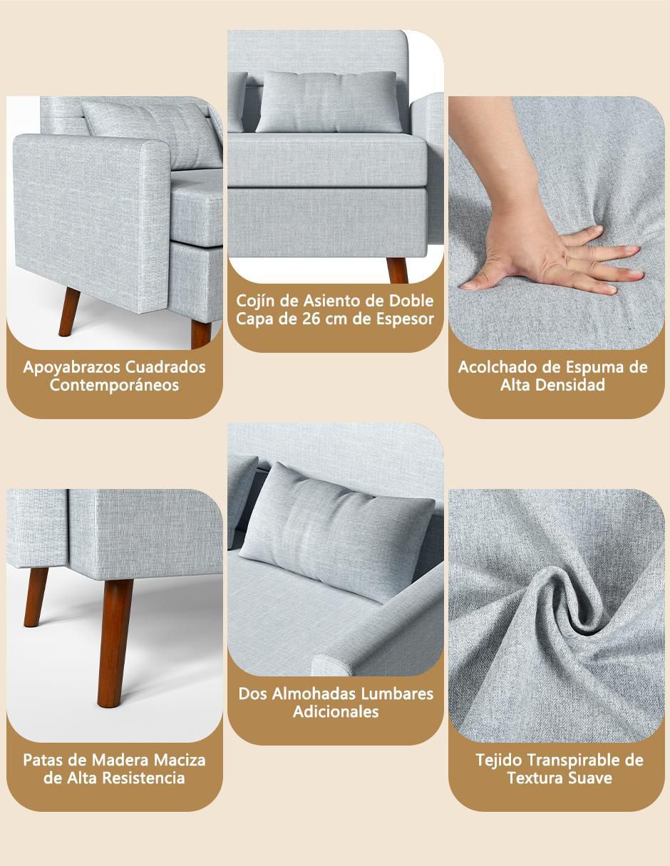 Love seat Ania de lino 9