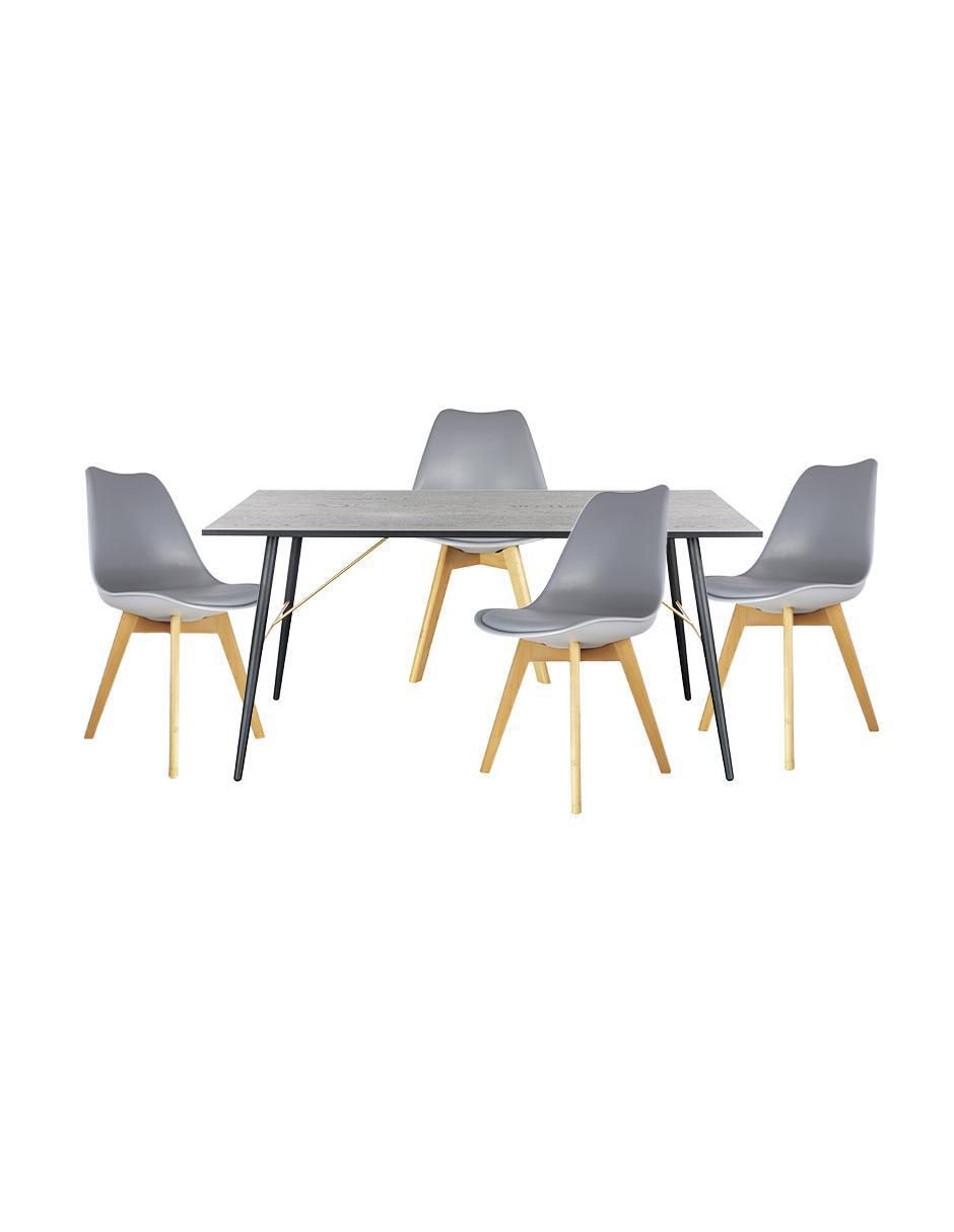 "comedor" mundo in luxo negro "para" 4 personas