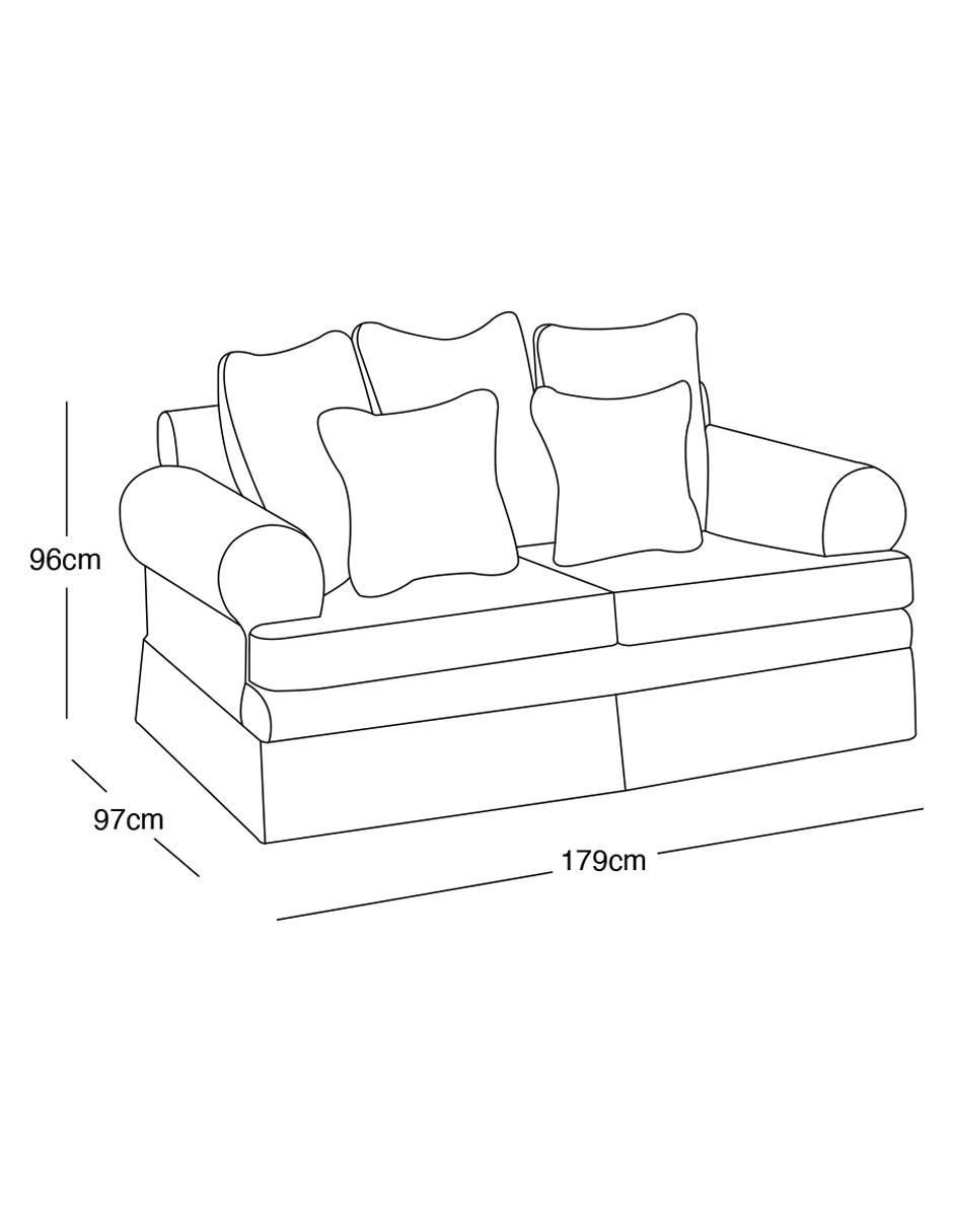 Love seat Caprice New Perla de lino 4
