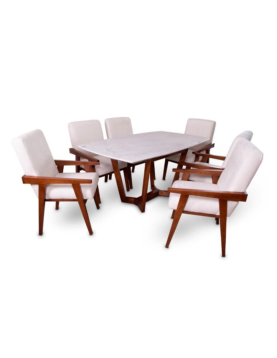 Comedor para 6 personas de mármol