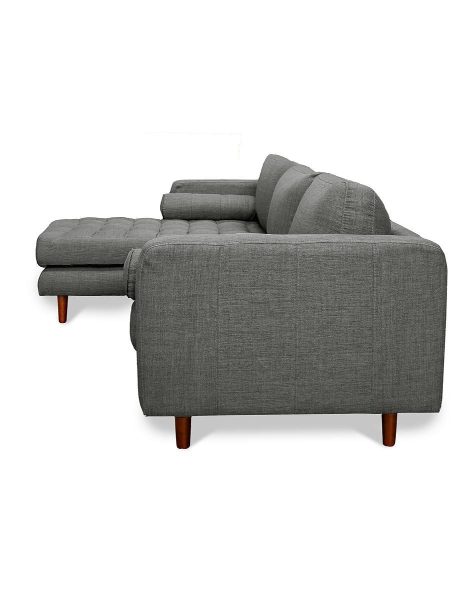 Sala modular izquierda confortopiel noruega "de" lino