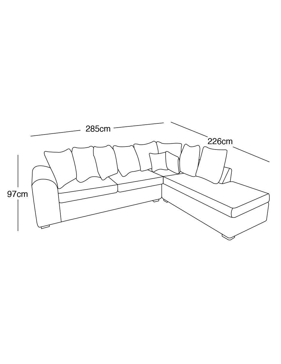 Sala modular Chelsy de lino 4