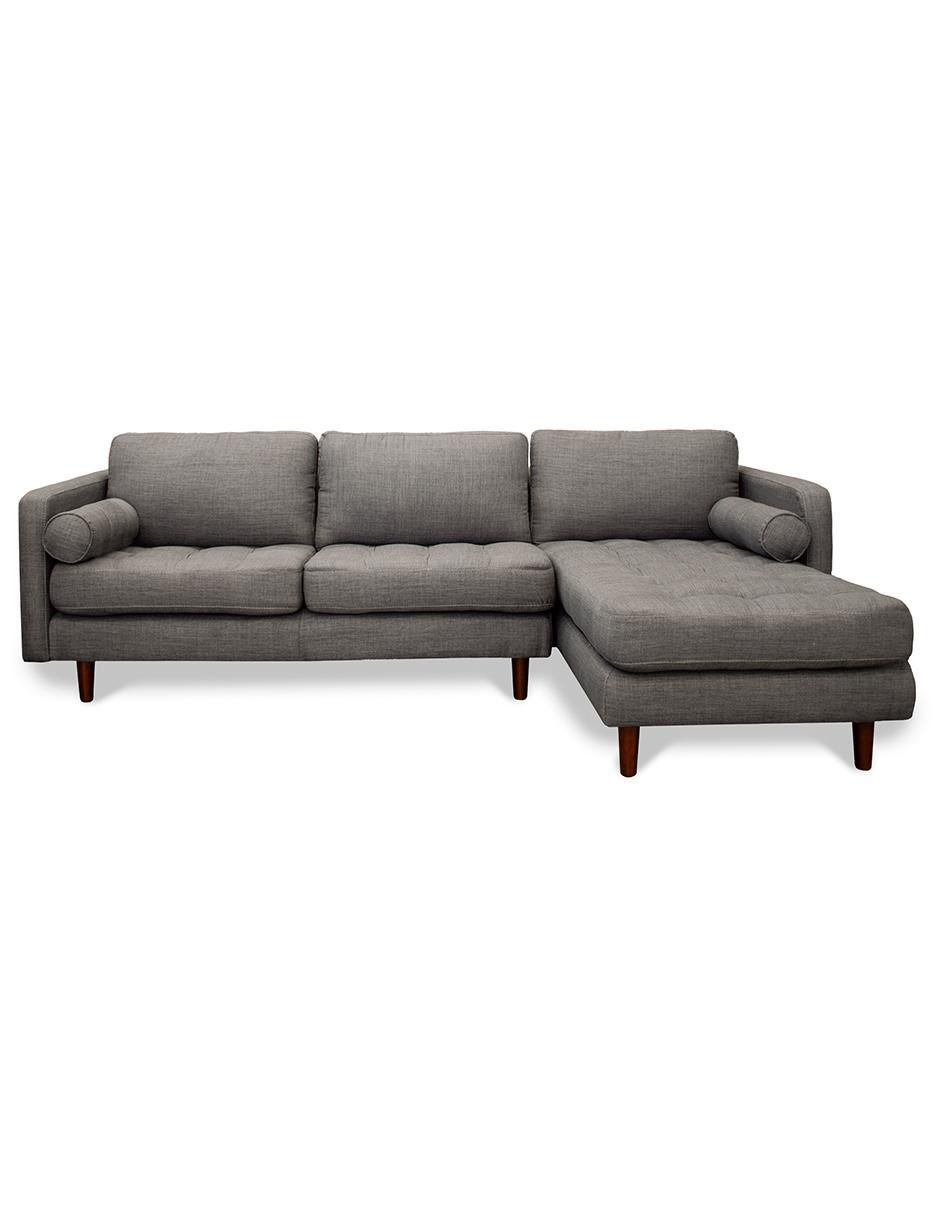 Sala modular derecha confortopiel noruega "de" lino