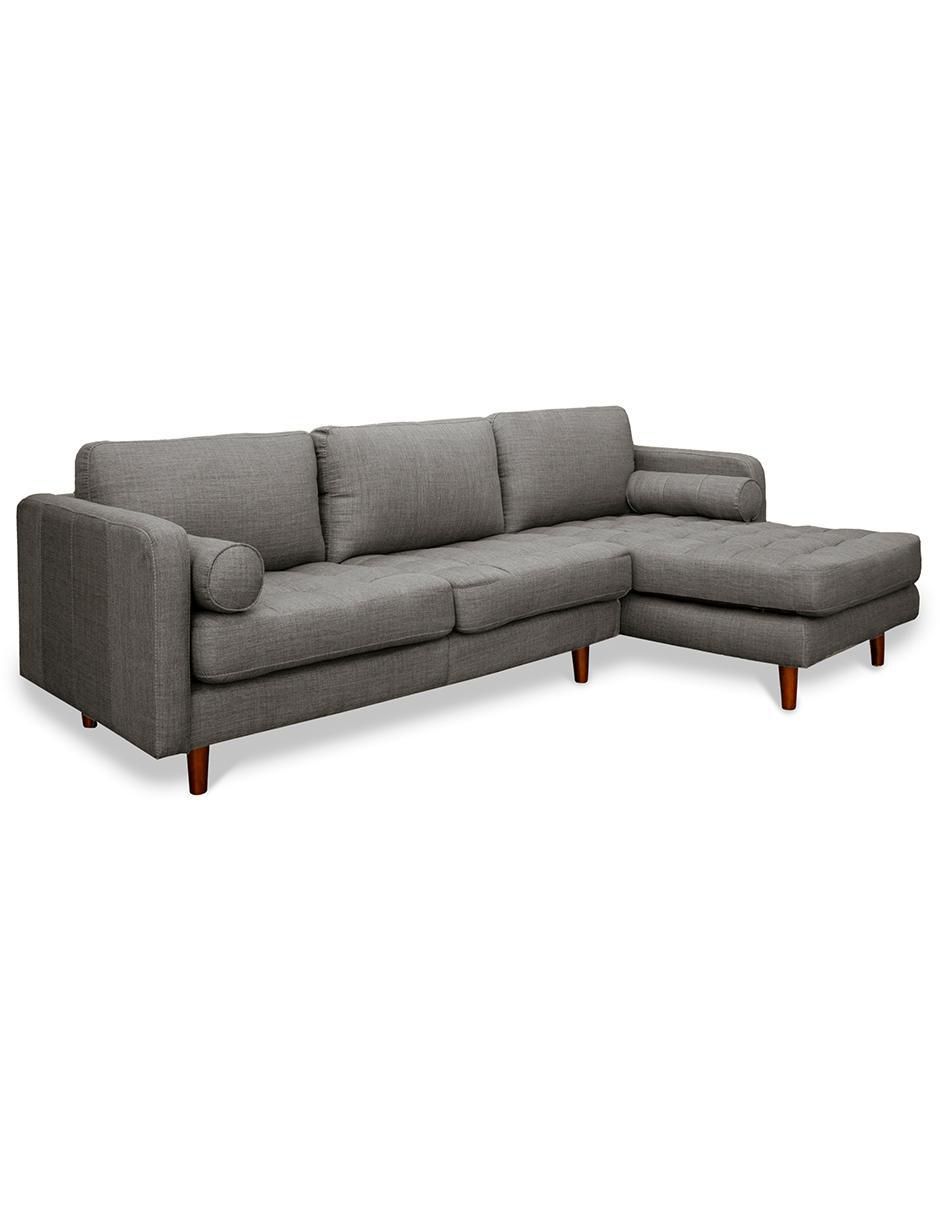 Sala modular derecha confortopiel noruega "de" lino