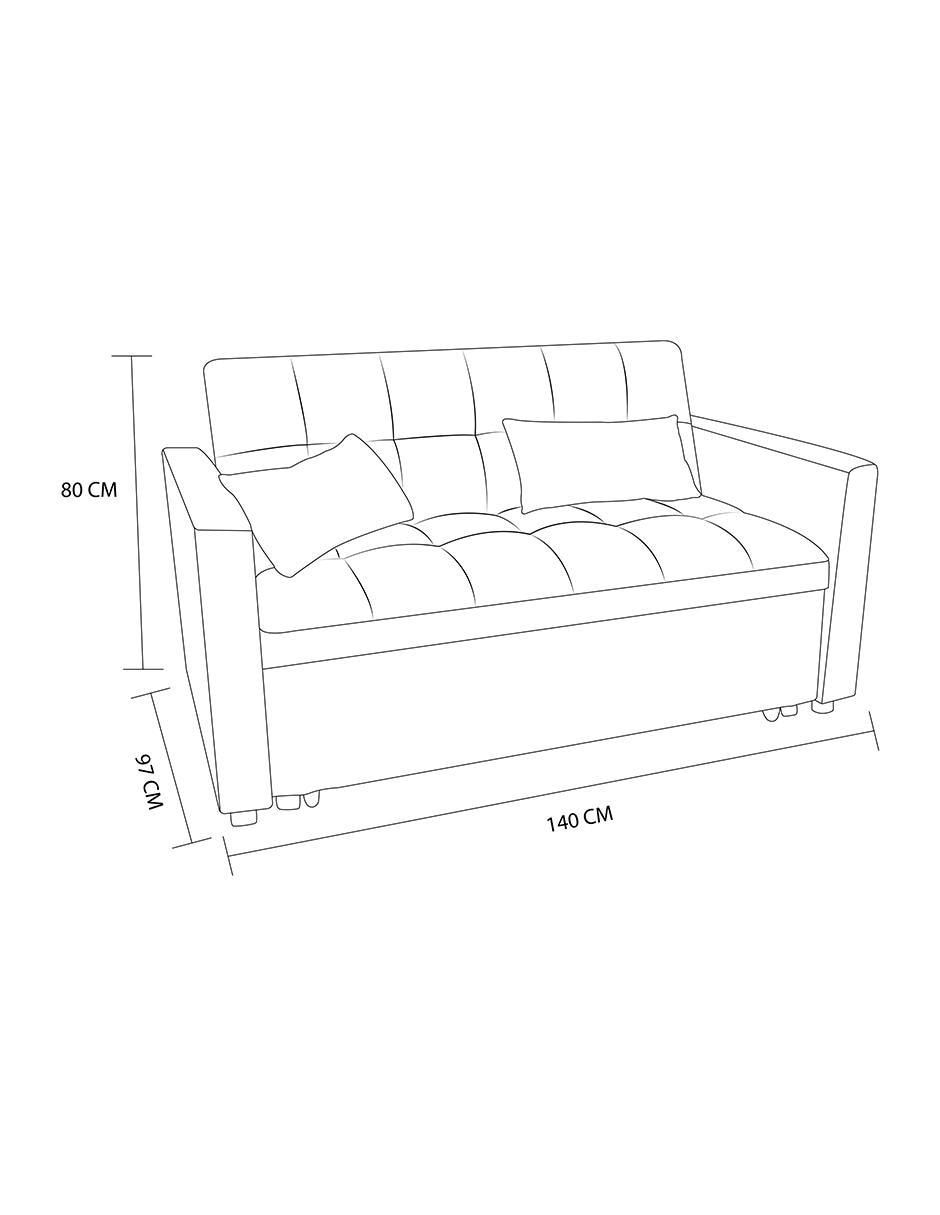 Sofá cama Aslan de velvet 8