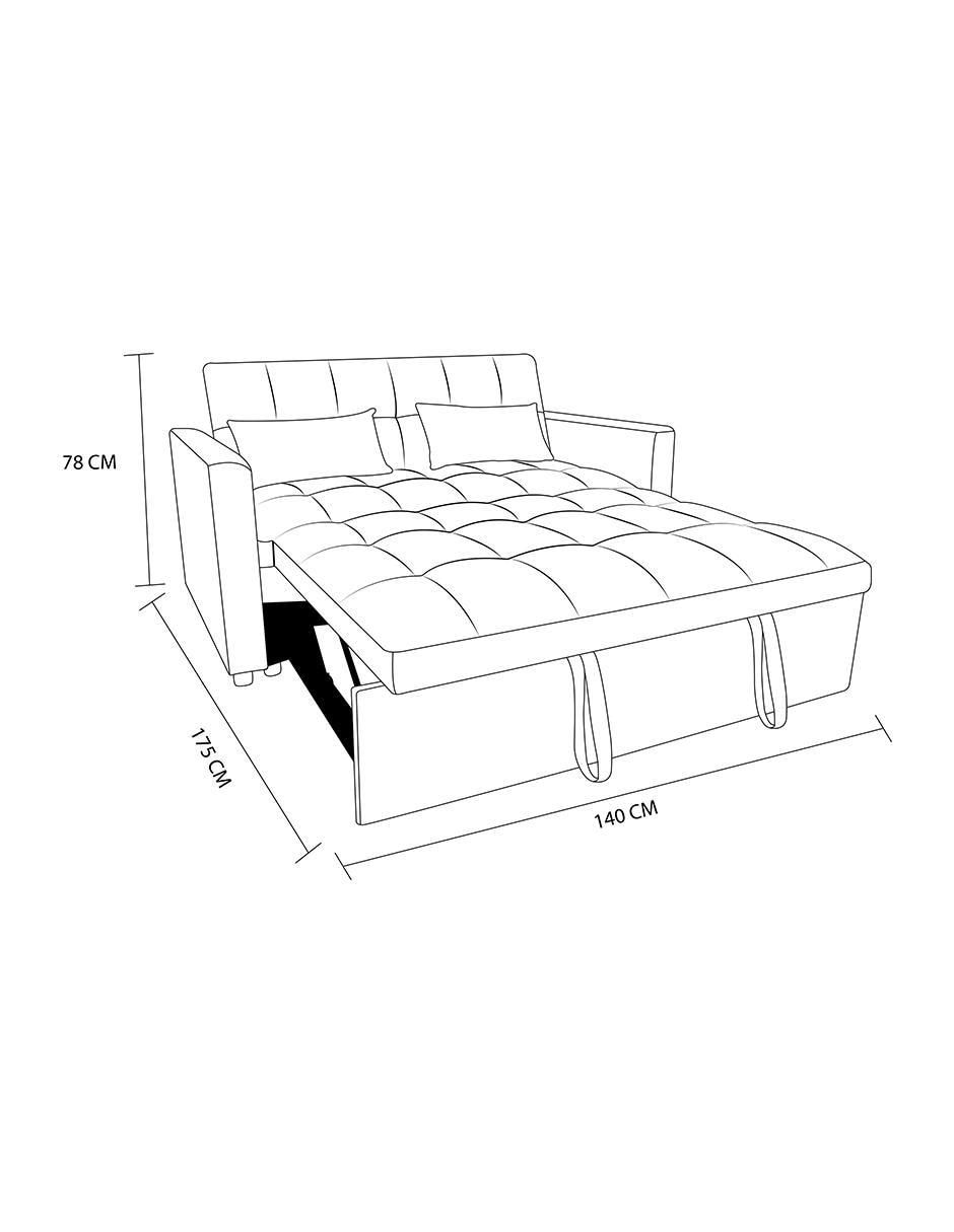 Sofá cama Aslan de velvet 9
