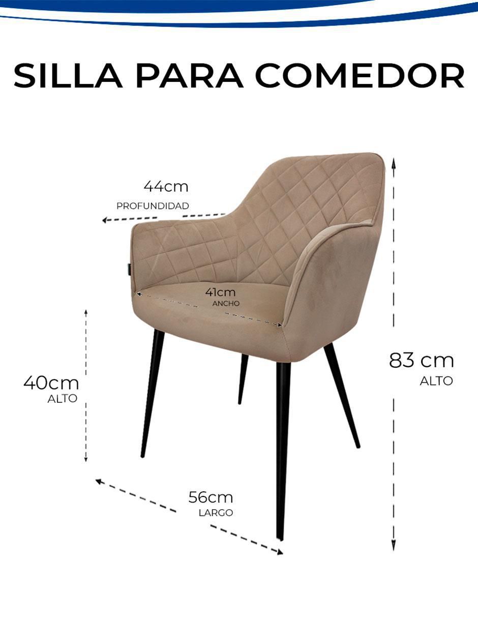 Set de sillas 2 piezas de velvet 6
