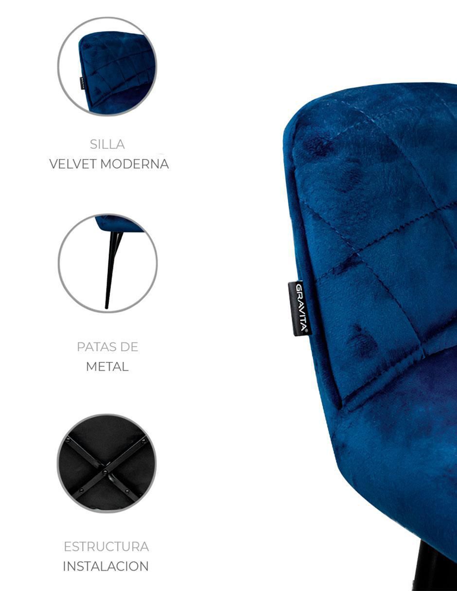 Set de sillas 2 piezas de velvet 4