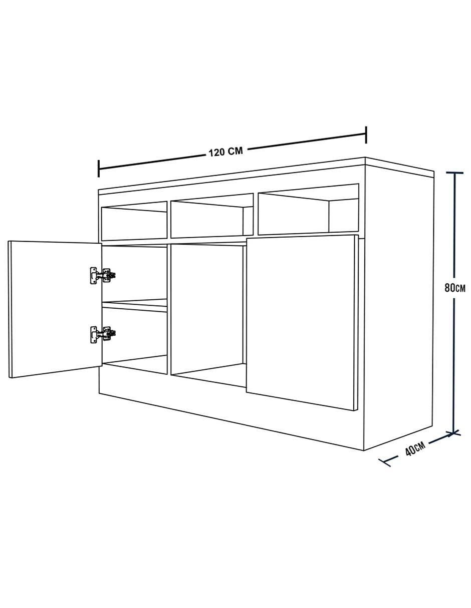 Credenza Hogar de madera parota 6