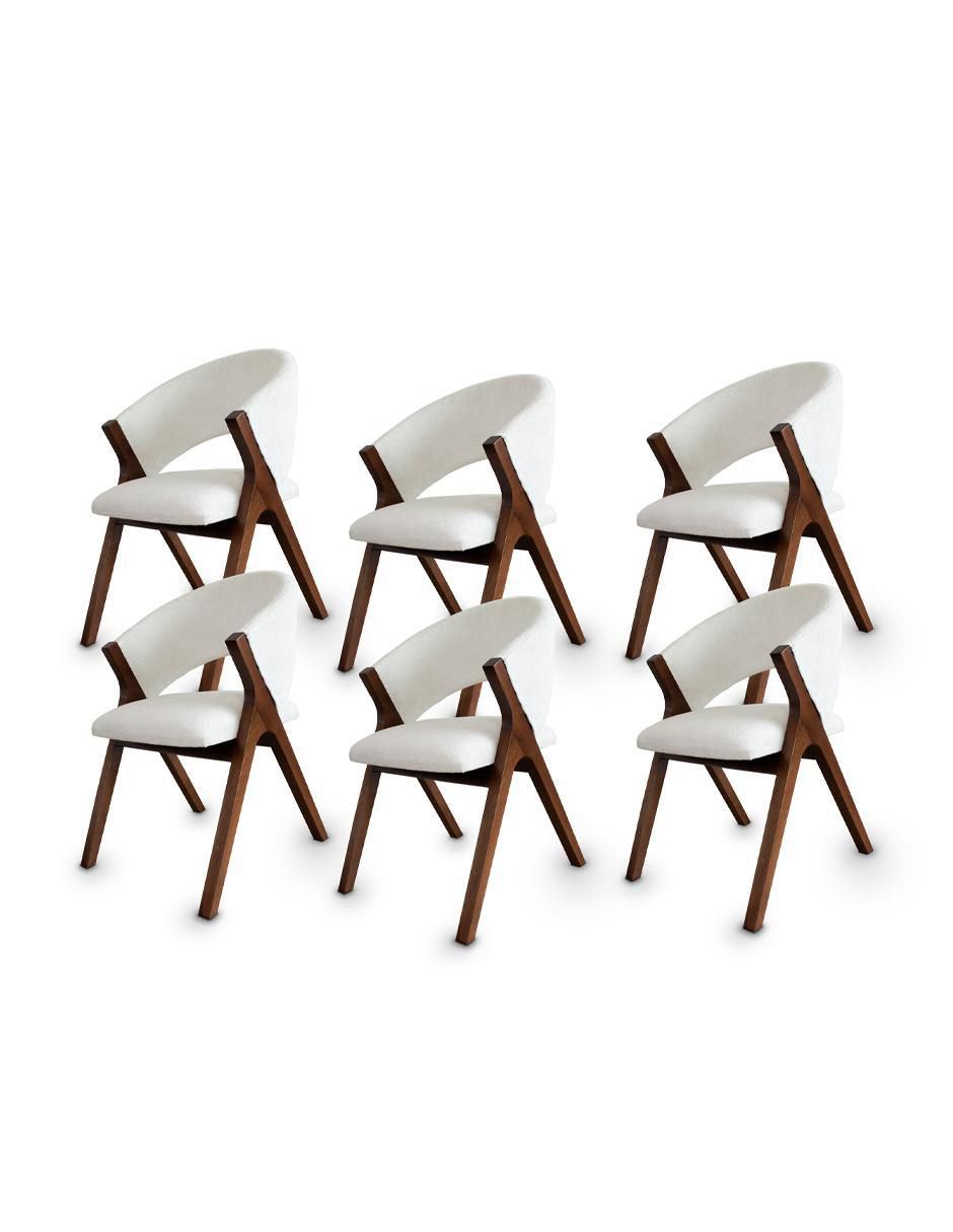 Silla 6 piezas de madera pino