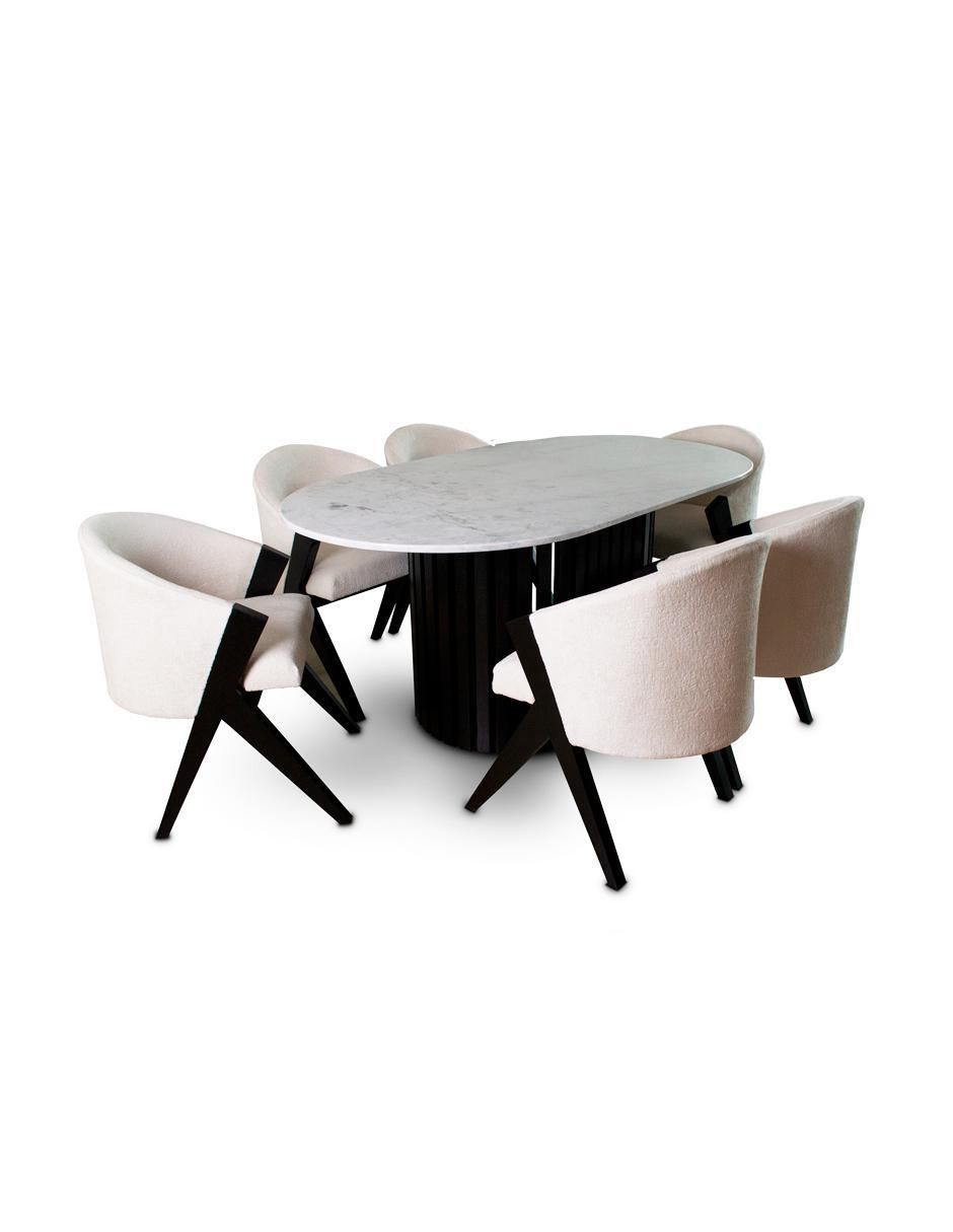 Comedor para 6 personas de mármol