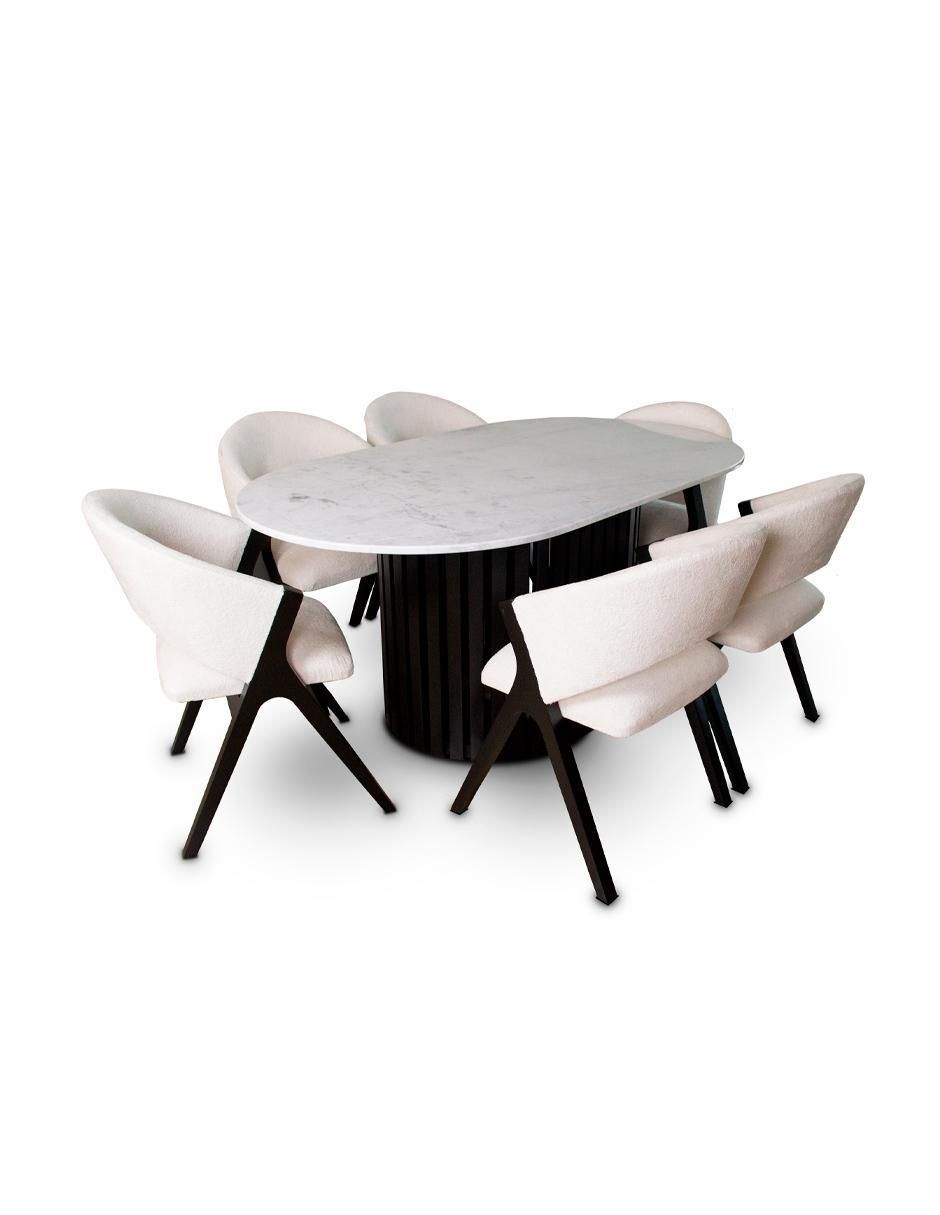 Comedor para 6 personas de mármol