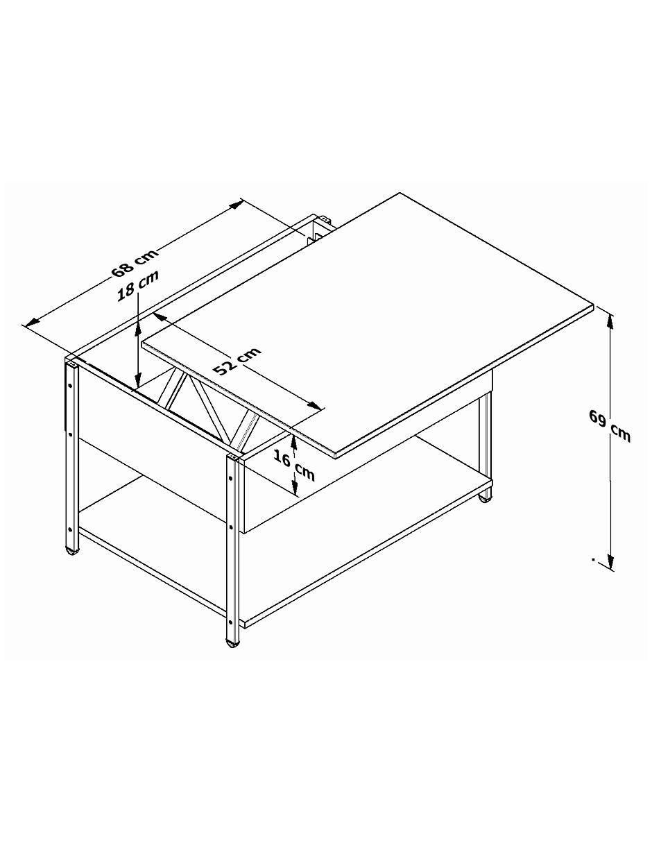 Mesa de centro extensible armable 9