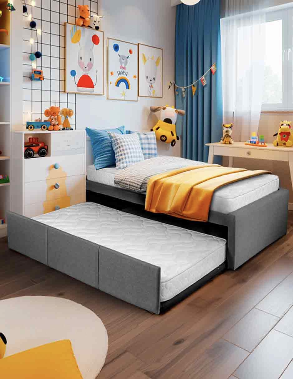 Cama baja Vilmusa de madera pino 3