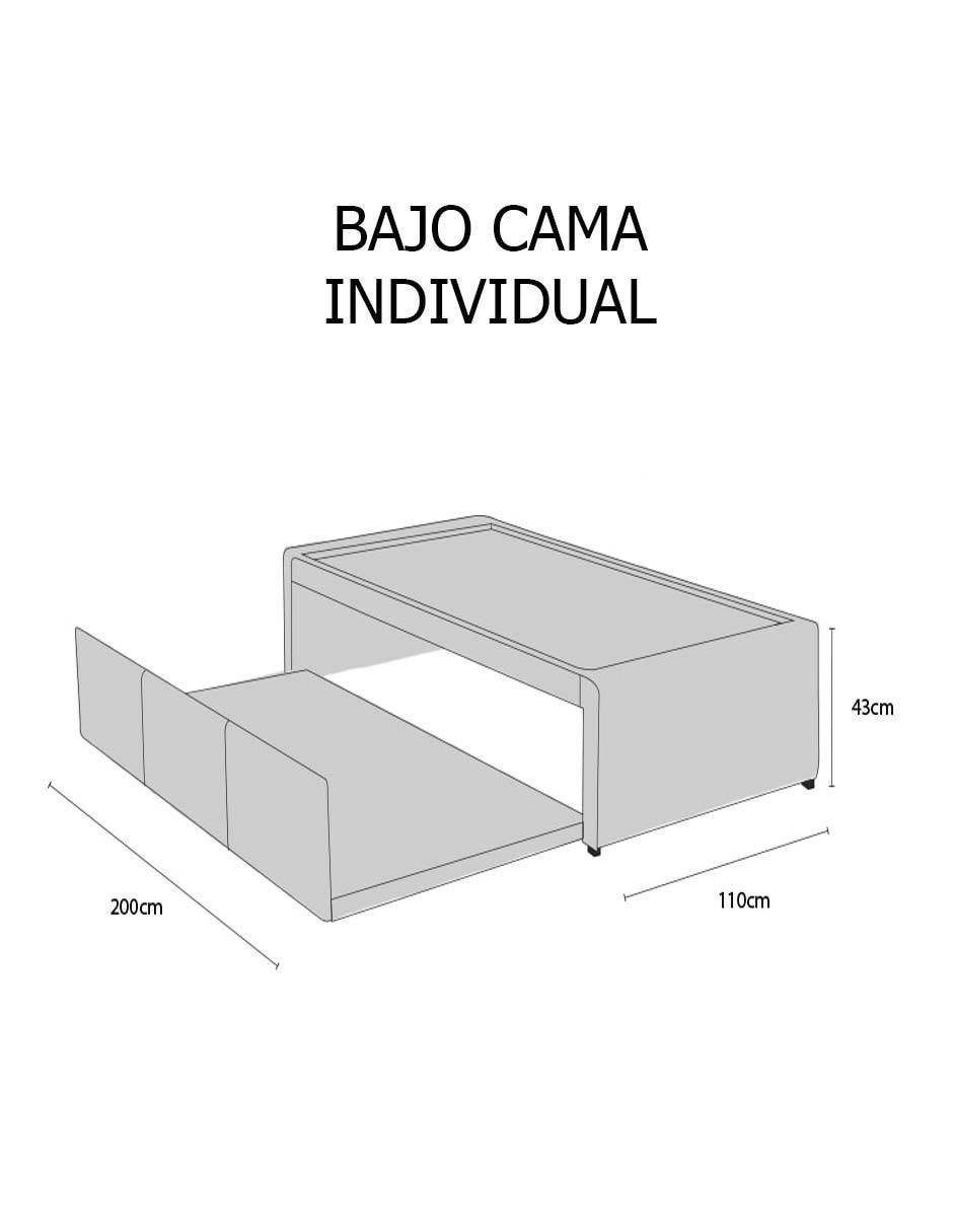 Cama baja atlas del descanso vilmusa "de" madera pino ind