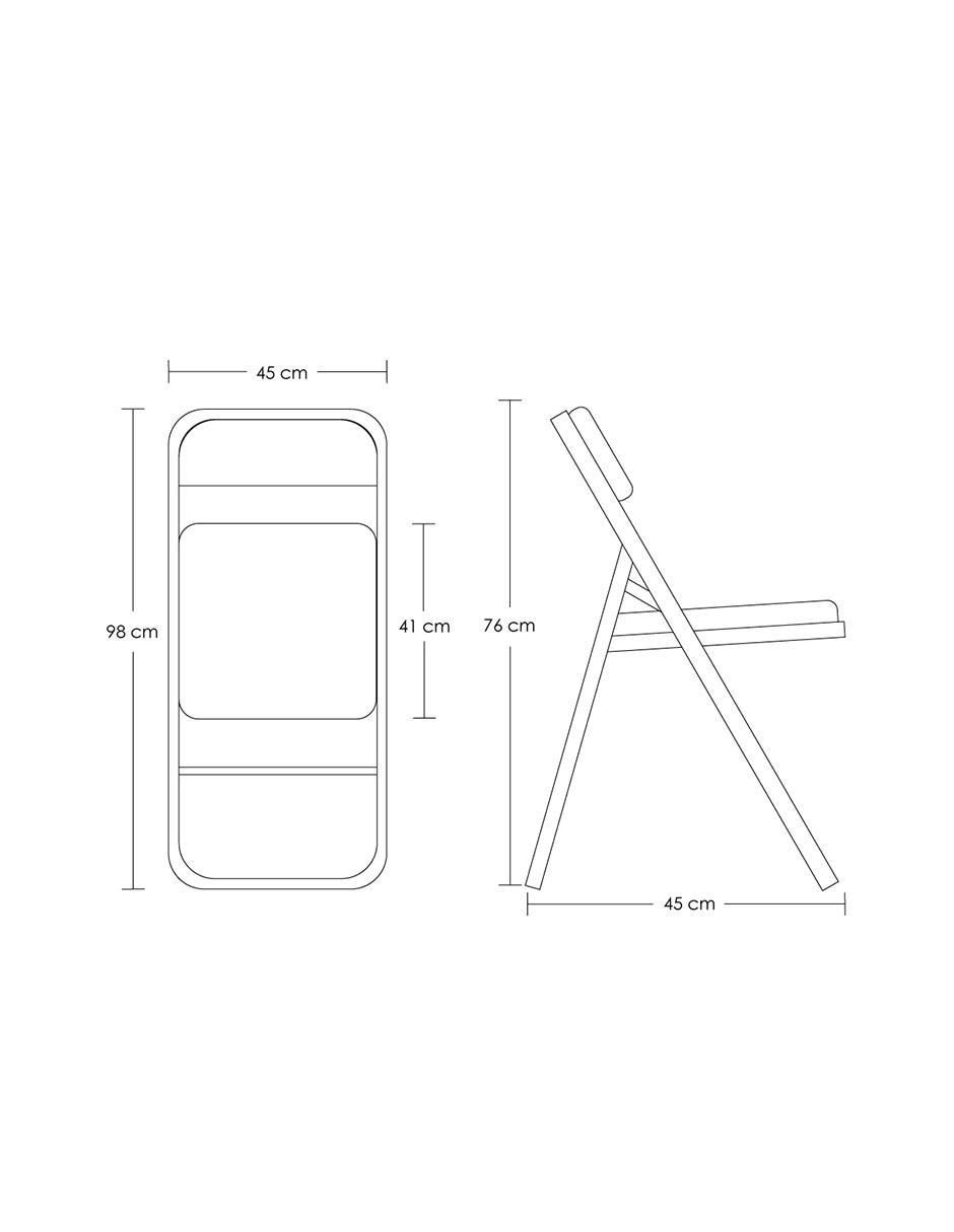 Silla plegable 4 "piezas" sin familia o colección ilios innova "de" acero y vinipiel adulto