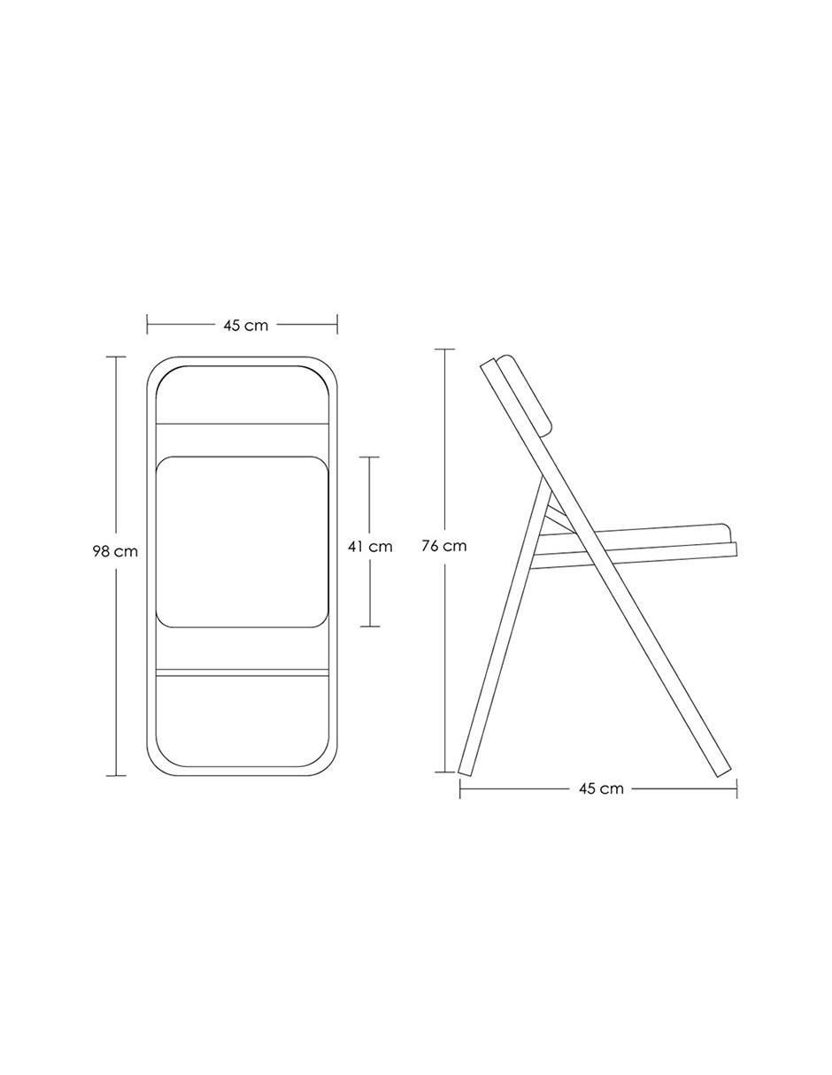 Silla plegable 4 piezas de acero y vinipiel 8