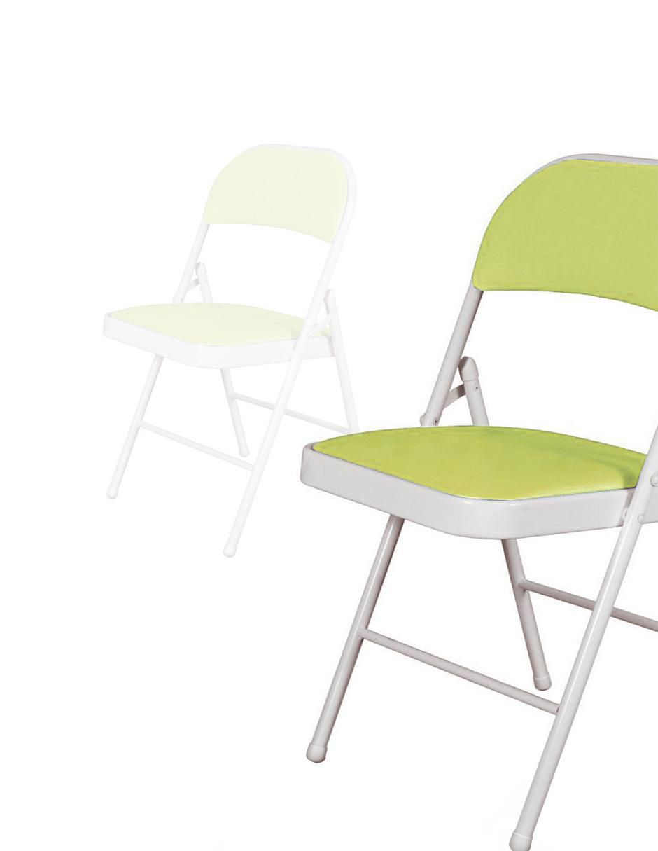 Silla plegable 4 piezas de acero y vinipiel 2