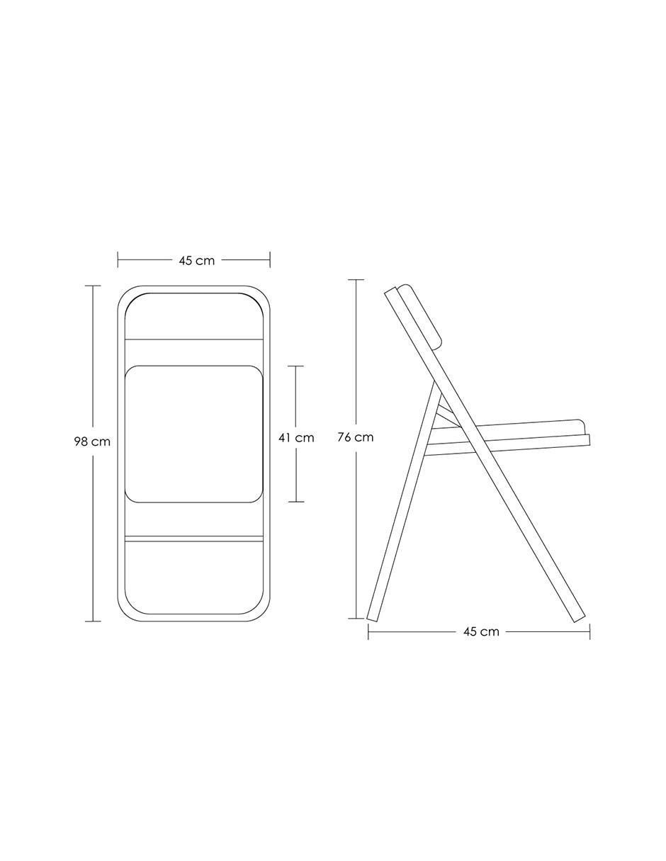 Silla plegable 4 piezas de acero y vinipiel 8