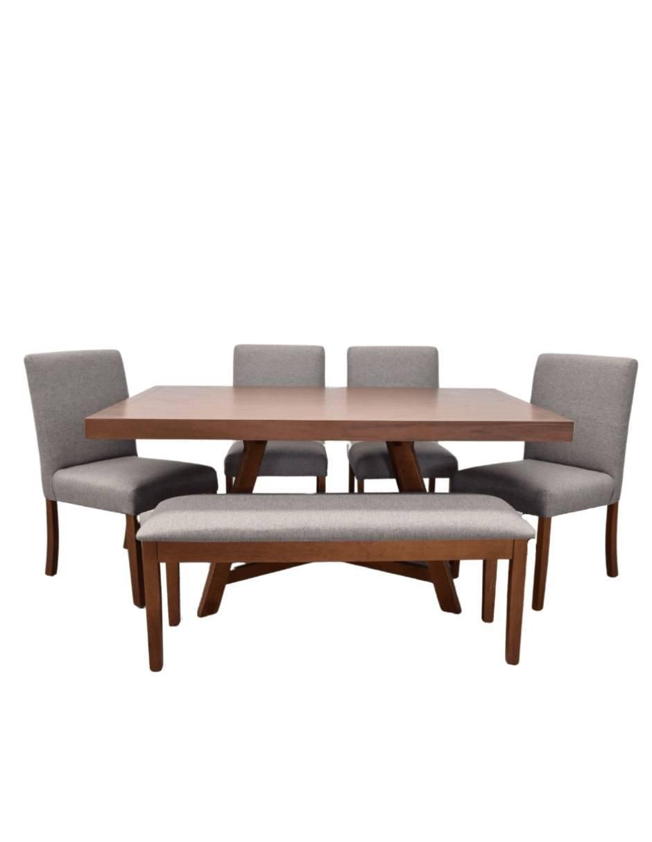 "comedor" canela tikan "para" 6 personas "de" madera y mdf