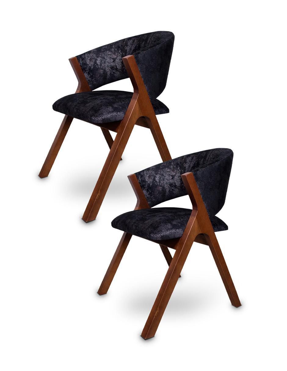 Juego de sillas 2 piezas de madera pino