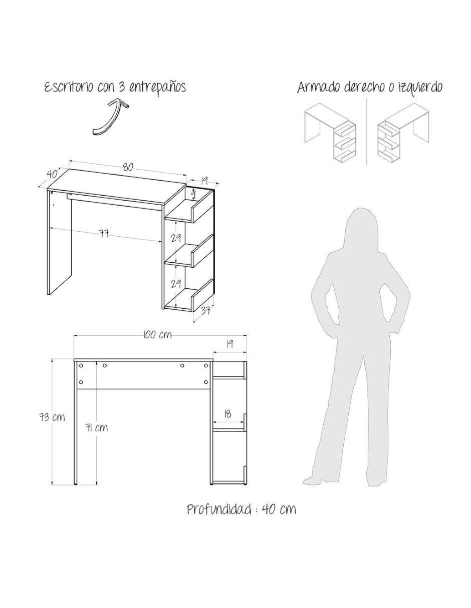 Escritorio Shelf de MDP 7