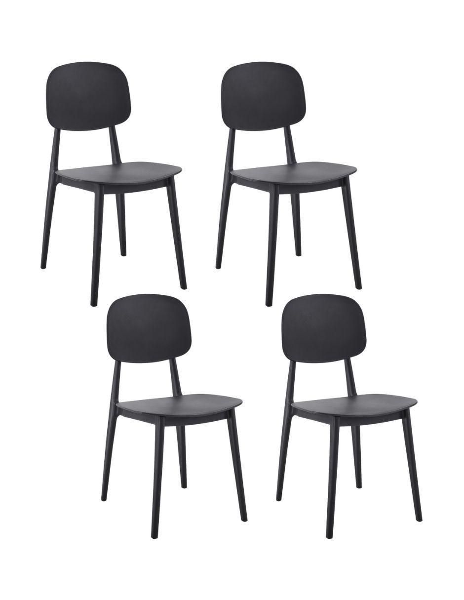 Juego de sillas plegables 4 piezas Creta de plástico