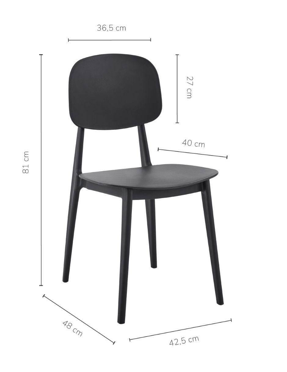 Juego de sillas plegables 4 piezas Creta de plástico 8