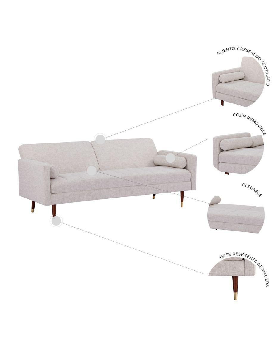 Sofá Lecco Beige de madera 6