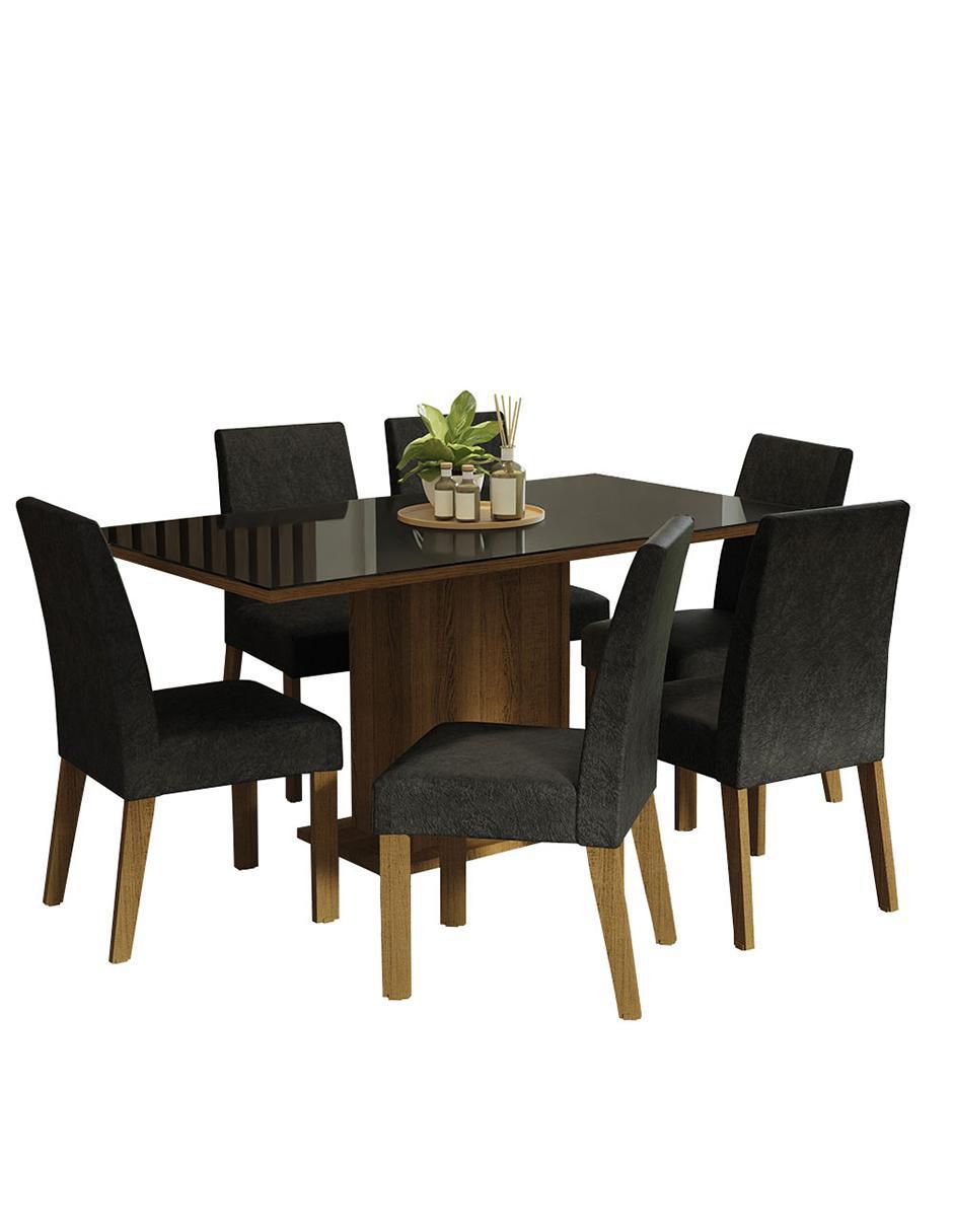 Comedor Alexis para 6 personas de cristal
