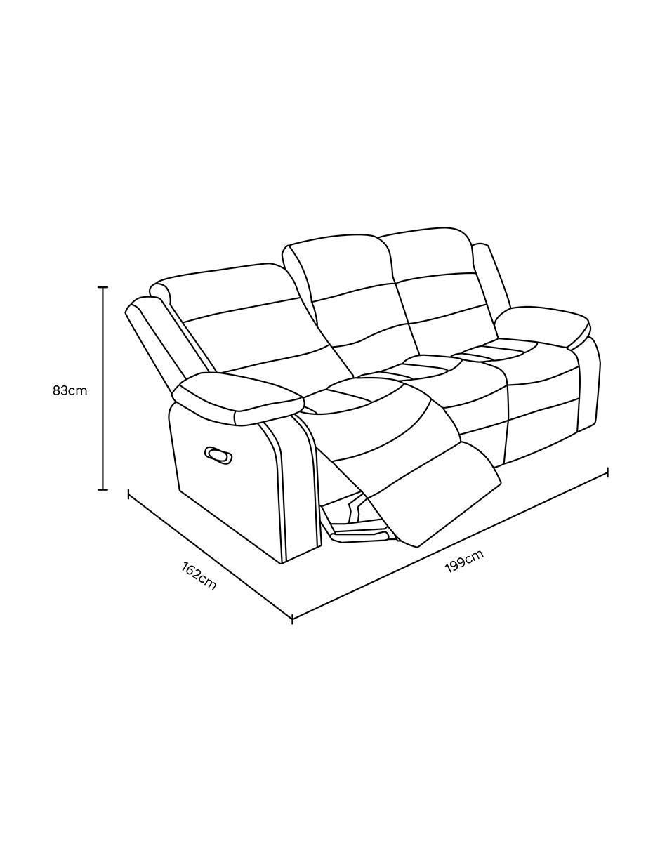 Reclinable Denver de madera pino 8