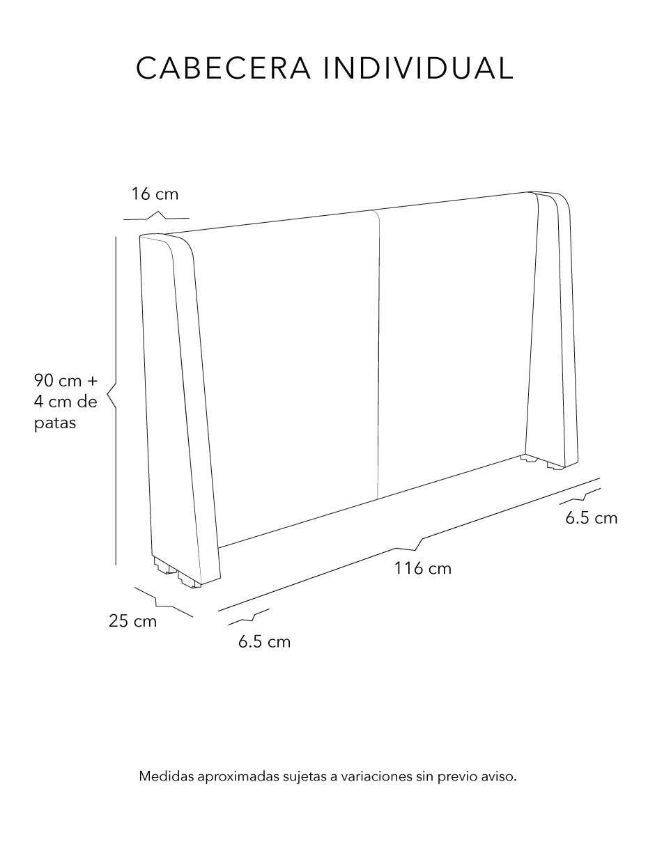 Cabecera Milan de madera y tela