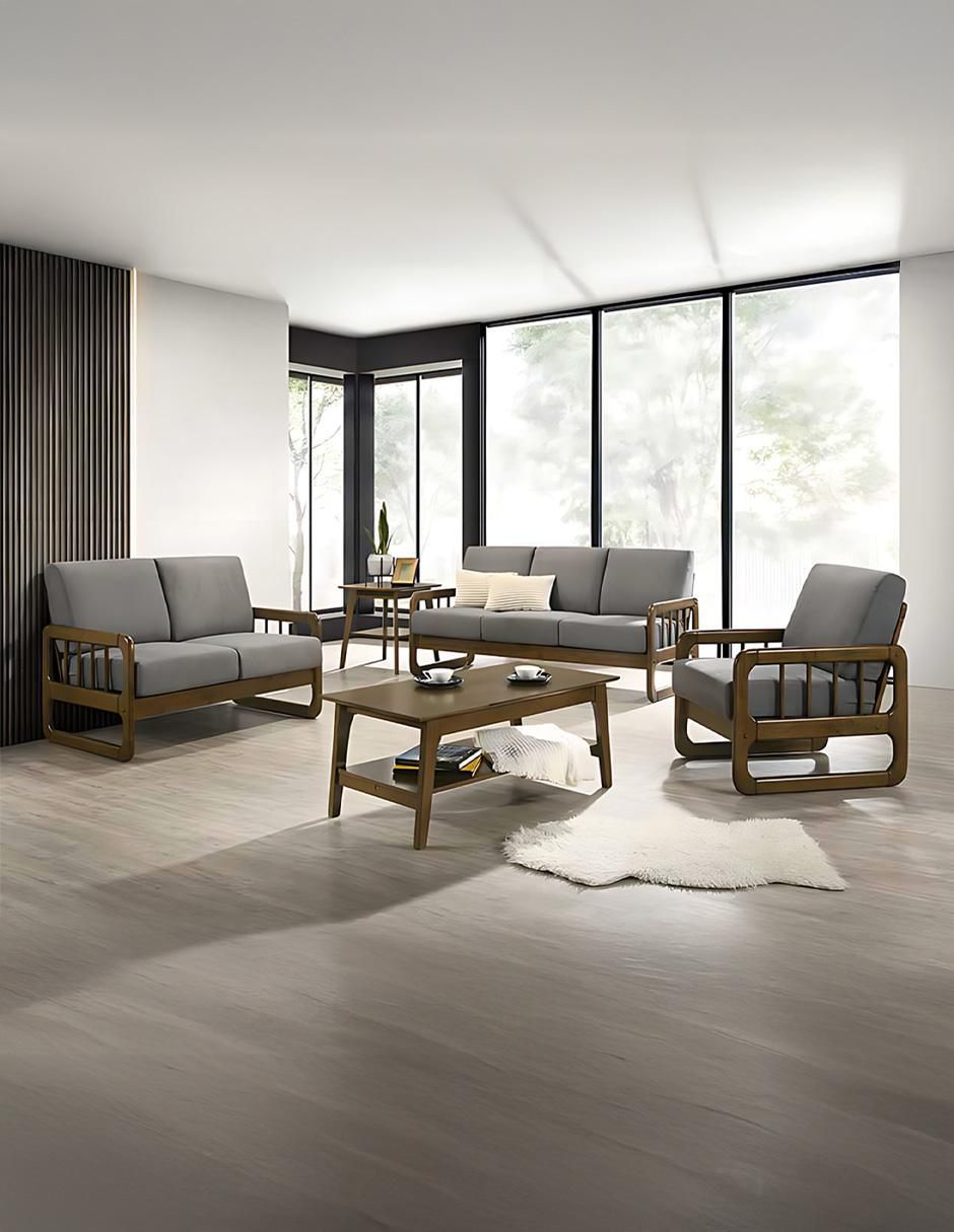 Sala 3 piezas Zayn de madera 7